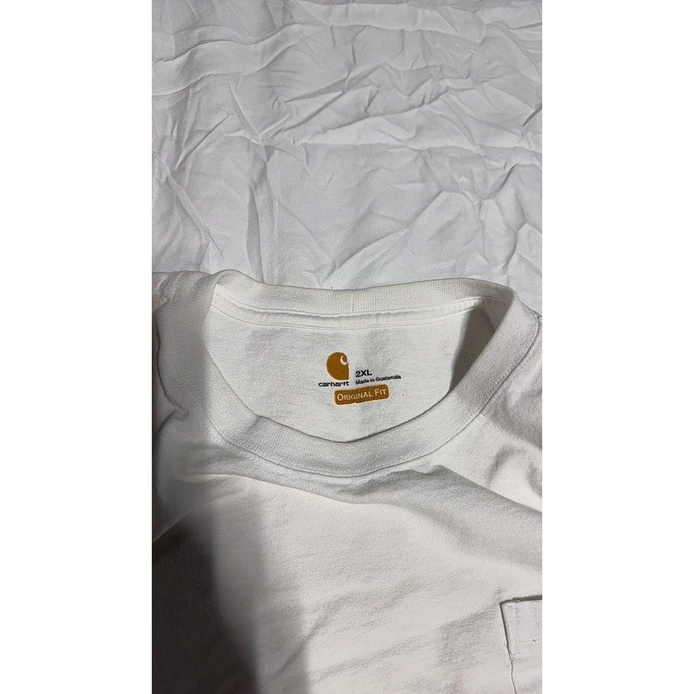 Carhartt Mens Original Fit Pocket T-Shirt White Size 2XL K87